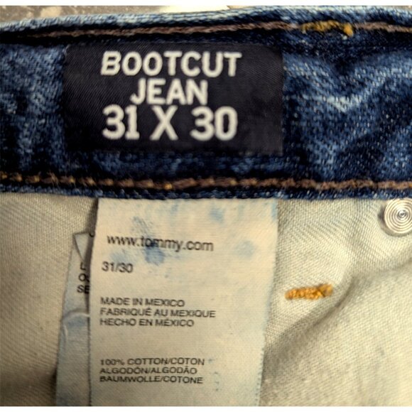 Tommy Hilfiger Men’s Bootcut Jeans 31x30 Blue Denim Premium Vintage Look - Picture 9 of 12